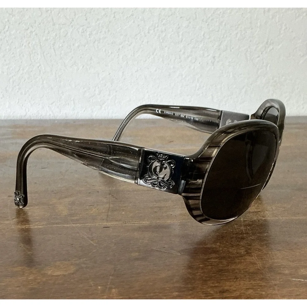 Vintage Juicy Couture Emma/S Sunglasses Y2K Grey Glitter Bifocal Sun Readers